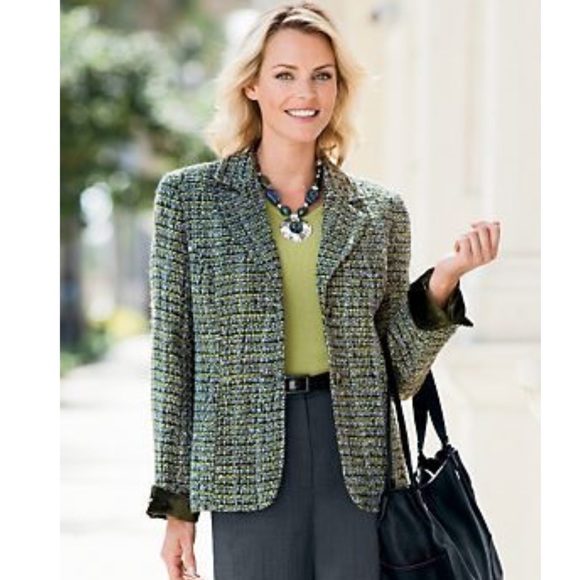 Coats | Appleseeds Tweed Green Blazer 